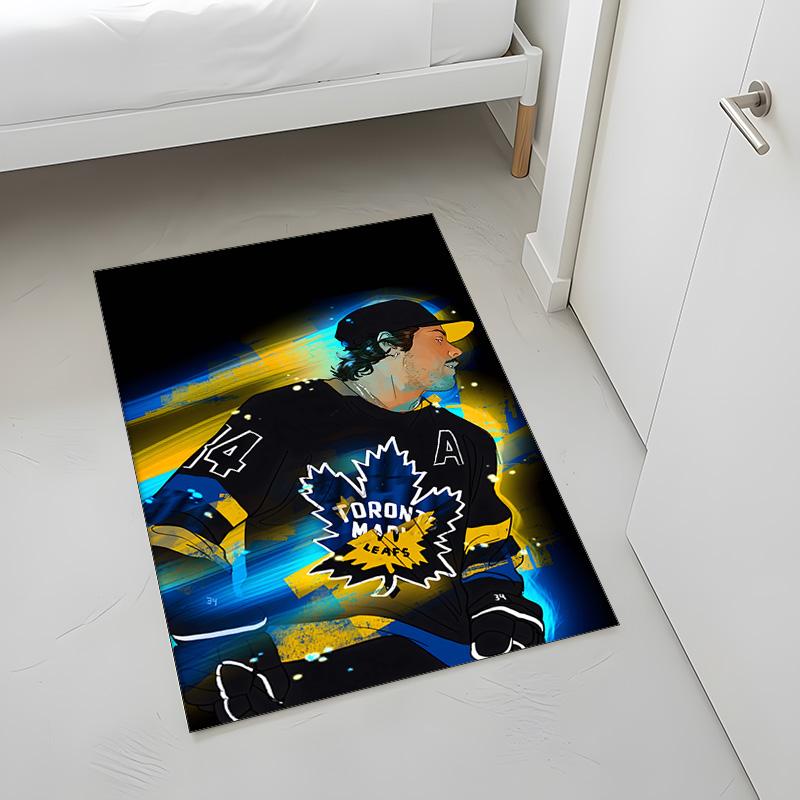 Toronto Maple Leafs (1) Tappeto Adatto Per Soggiorni Camere Da Letto Stanze Dei Computer Aree Da Pranzo E Posizionamento Sotto Tavoli E Sedie Anche Una Scelta Ideale