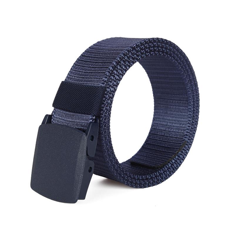 Men's Tactical Nylon Belt - Metal-Free, Military Style for Outdoor and Labor Protection
