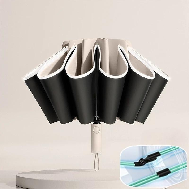 Automatic Reverse Folding Umbrella UV Blocking Sun Umbrella for Men Women 8K/10K 32/40 Bones Windproof Parasol