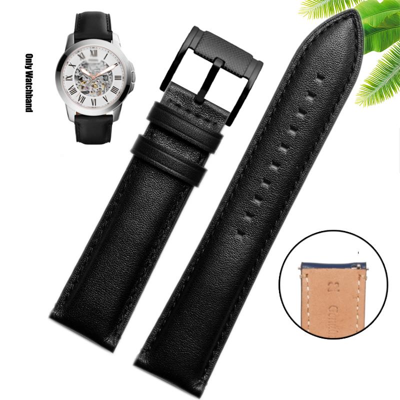 Genuine Leather 22mm Watch Strap for FOSSIL FS4835/FS5237/ME3052/FTW1114 Cowhide 20mm Watch Band Replace Waterproof Bracelet Men