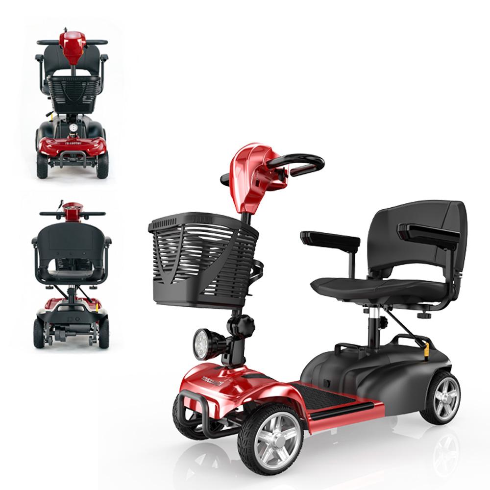 iScooter X02 Four-Wheel Scooter Suitable For Seniors/Disabled People 8KM/H 250W Motor 24V 12AH Battery Range 20KM Foldable Electric Scooter