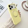 Custodia per iPhone 17 Pro Compatibile con MagSafe Cavalletto Rotante Cover Posteriore in Silicone e PC