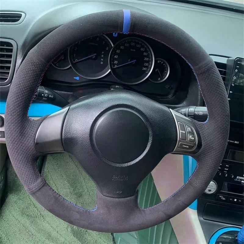 Für Subaru Forester 2008-2012 Impreza 2008-2011 Legacy 2008-2010 Exiga 2 DIY Schwarzes Wildleder Auto Lenkradbezug