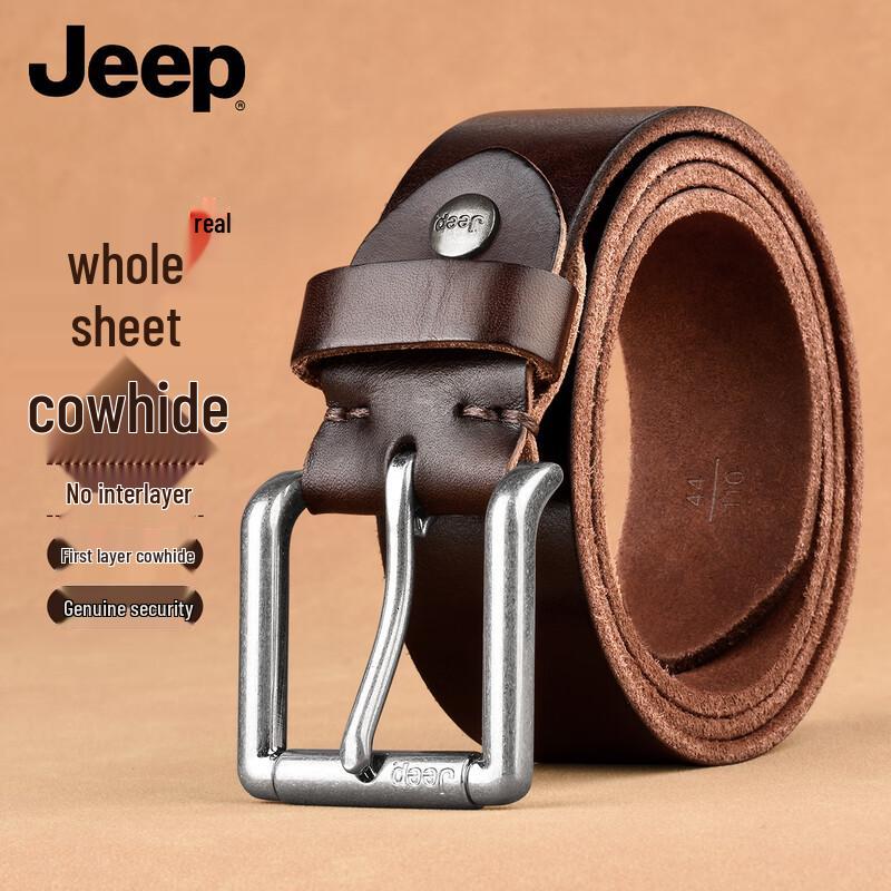JEEP Men s Leather Pin Buckle Belt 110-115cm