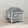 Wooden Cat House 2 Story Cat Cave With Waterproof Flip Up Roof Side Platform 101x72 5x81cm Gray