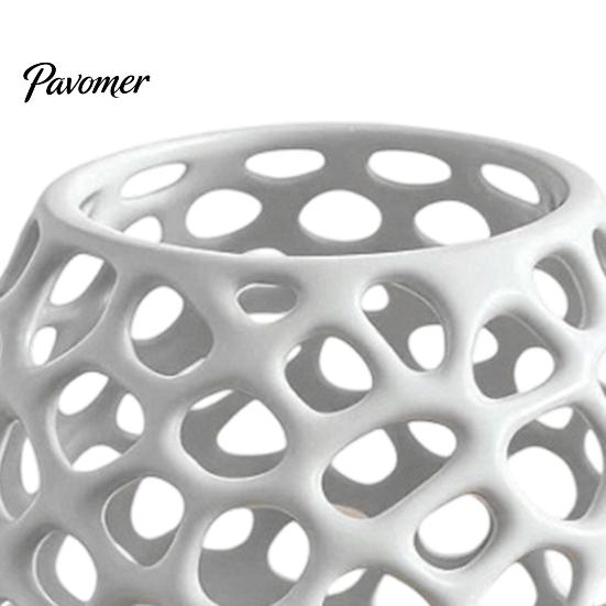 Makeup Brush Holder Modern Honeycomb Pen Holder, 3D Printed Hollow Design Multifunctional Container, Stylish Desk Organizer for Pencils Brushes And