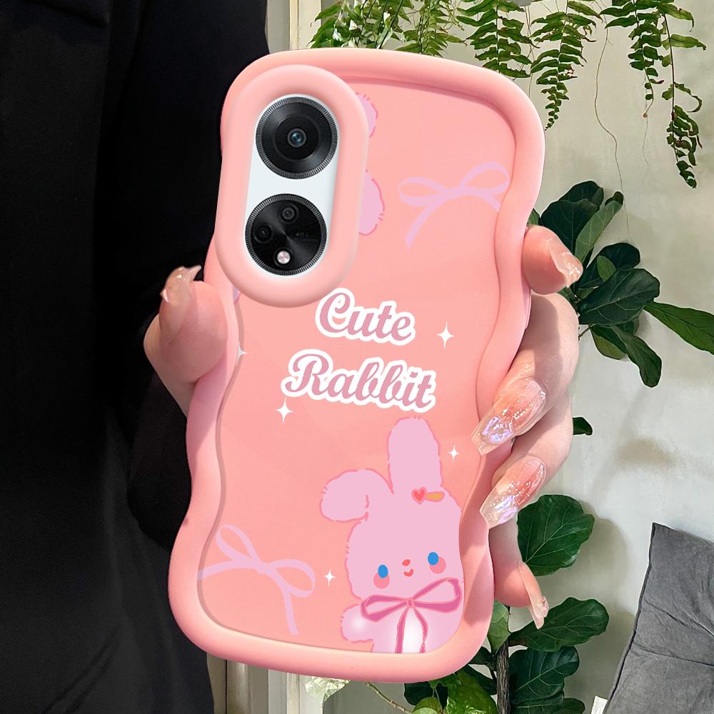 

Окрашенный узор Big Wave Edge Мягкий силиконовый материал Macaron чехол для телефона противоударный защитный резиновый чехол для OPPO Reno Realme OPPO Reno2 F розовый