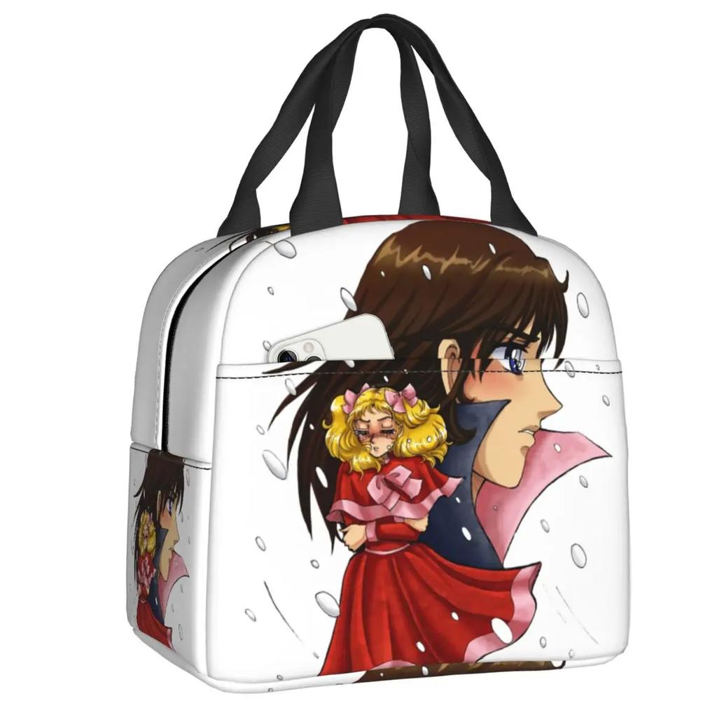 Candy Candy Thermal Insulated Lunch Bags Women Animated Anime Movies Portable Lunch Container School Travel Storage Food Box