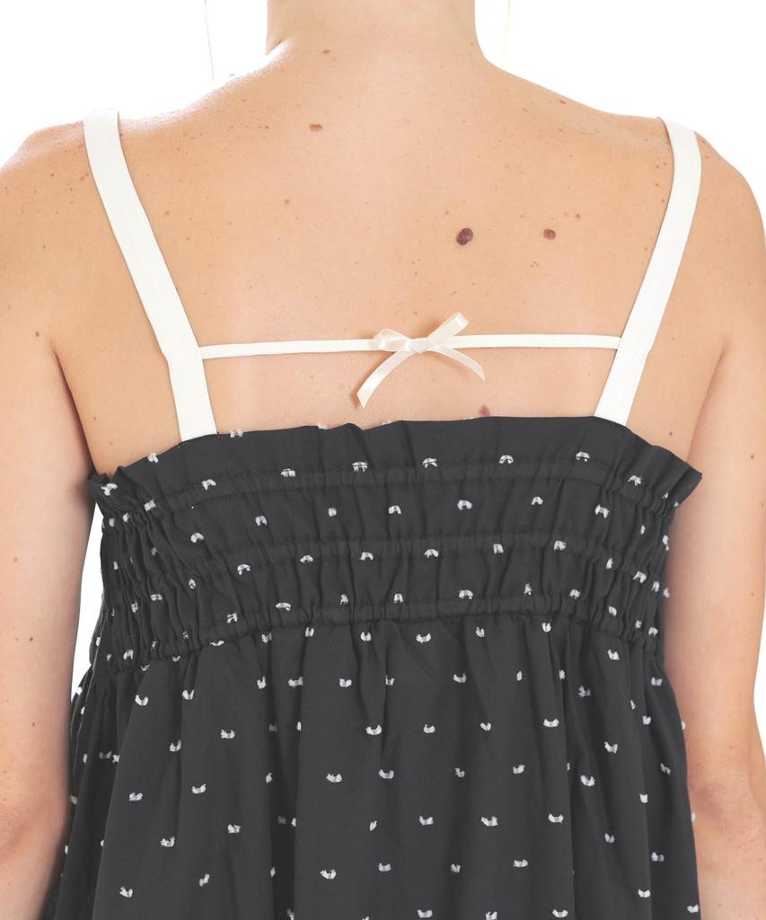 [Narue] Nightgown Cotton Cut Dobby Summer Dress Women's Black M