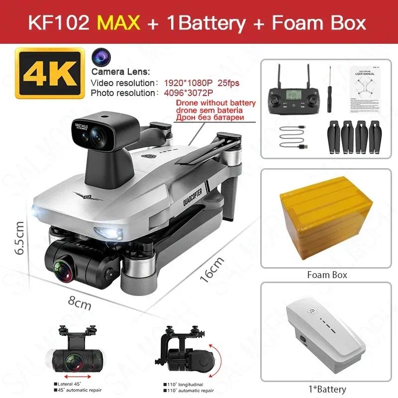 KF102 / KF102MAX Drone 4K Profesional with HD Camera 5G WiFi GPS 2-Axis Anti Shake Gimbal Quadcopter Brushless Motor Mini Dron
