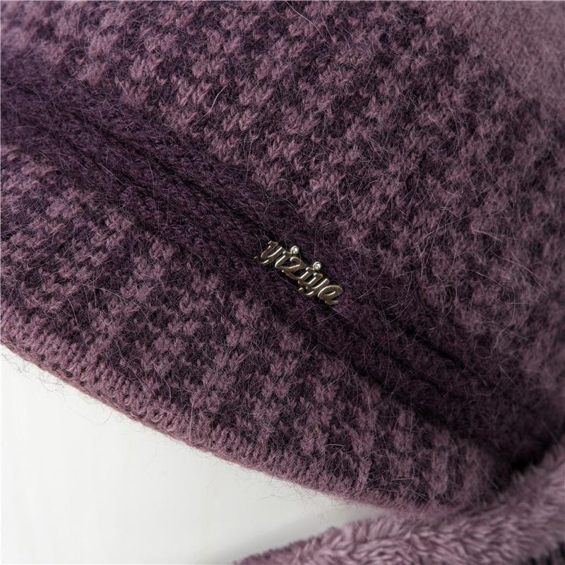 Hat Female Autumn and Winter Rabbit Hair Thermal Basin Hat Fleece Thickened Wool Hat
