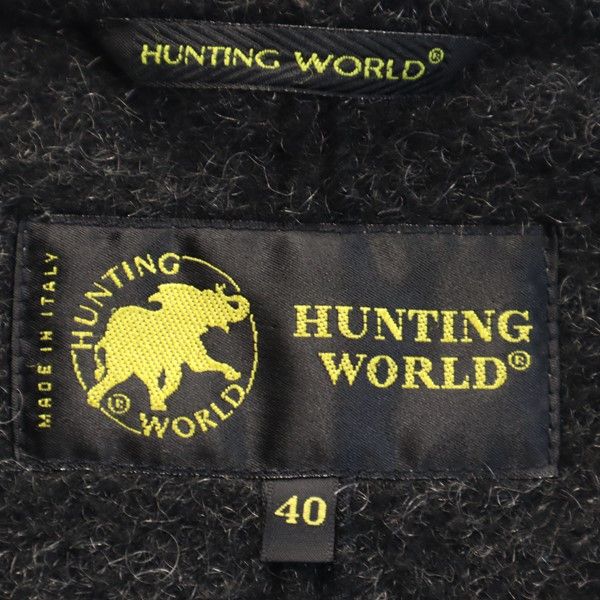 HUNTING WORLD made in Italy Stainless collar coat 40 khaki Women Used