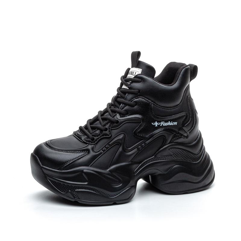 Spring women's shoes new small inner height increase casual little white shoes wedge heel muffin platform mesh shoes