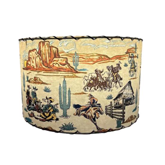 Yousheng Drum Lamp Shade Vintage Style Lamp Shade Lamp Cover Replacement Western Lampshade for Floor Lamps Table Lamps