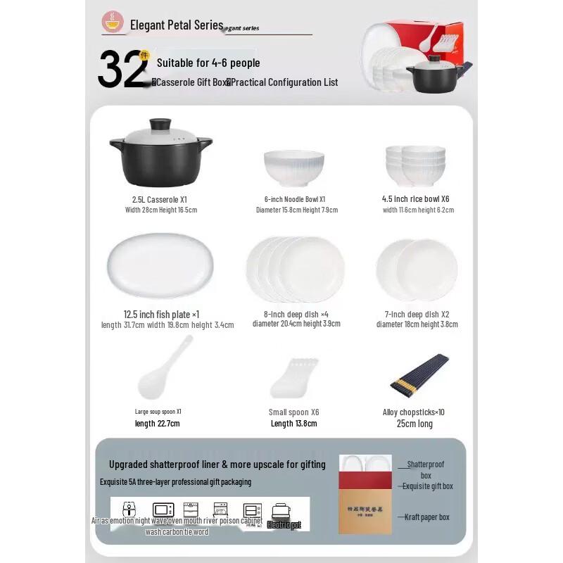 Naijiang French Style Ceramic Dinnerware Set