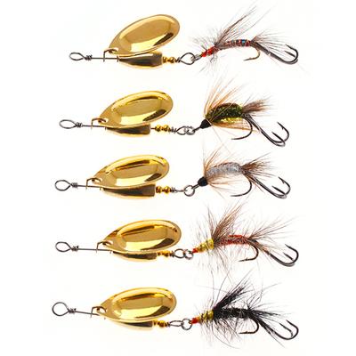 5 adet Spinner Yem Seti Fly Strikers Çeşitli Balıkçılık Spinner Yemleri Kancalı Levrek Alabalık için