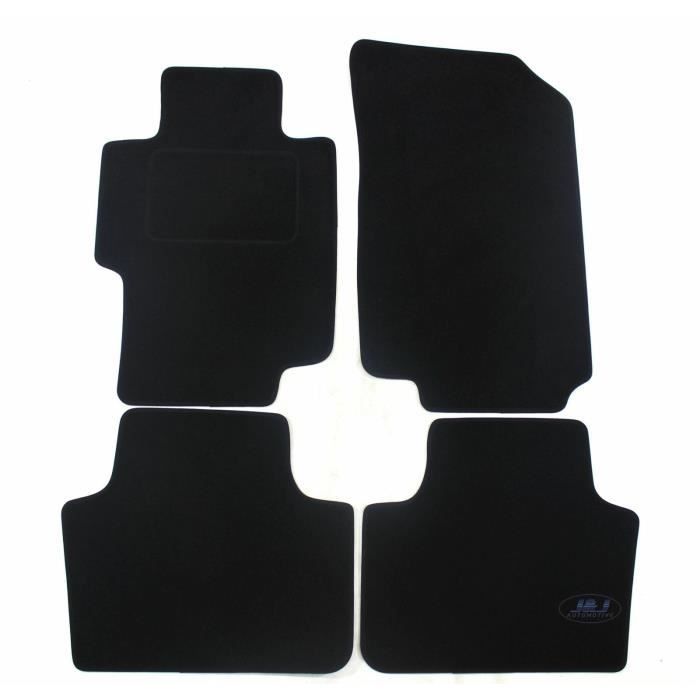 Tapis De Sol Noir Velours - J&J AUTOMOTIVE - Honda Accord 2003-2008 - Sur Mesure - Antidérapant - Imperméable