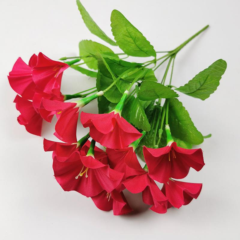 Artificial Morning Glory Floral Table Decoration – Creative Handcrafted Plastic Flowers for Living Room & Wine Cabinet Decor