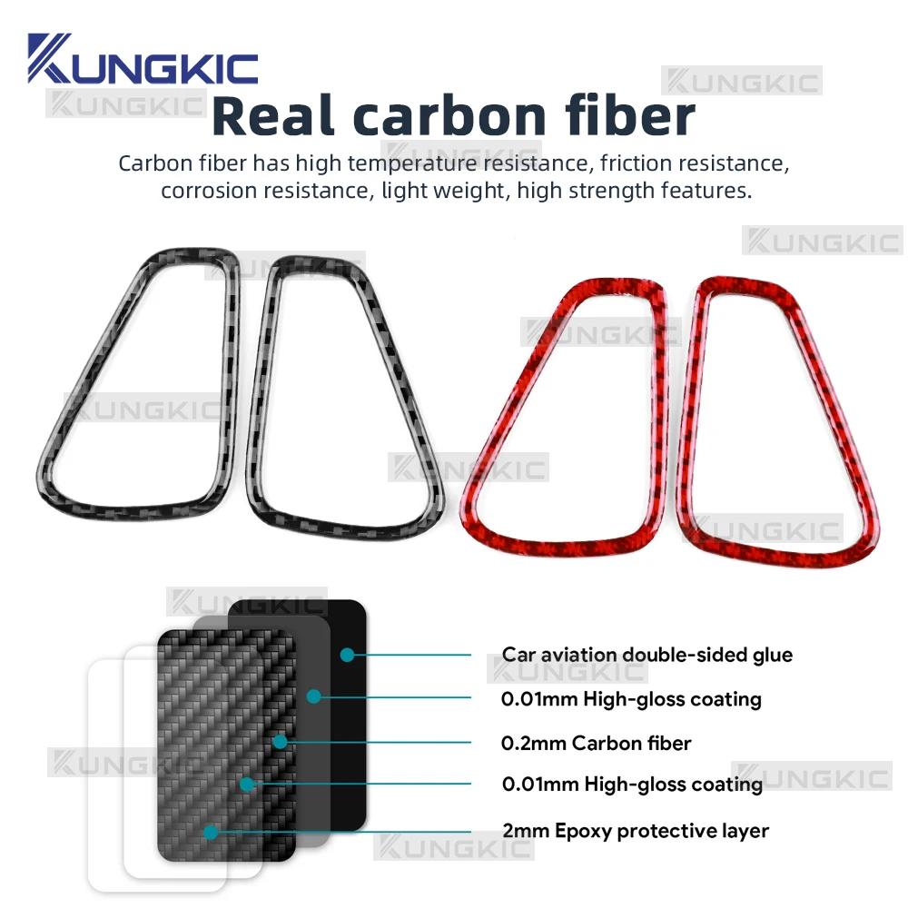 For Mercedes Benz A CLA GLA Class W177 C118 H247 2020-2025 Real Soft Carbon Fiber Air Outlet Sides of Dashboard Trim Sticker