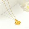 Spot TEMU explosion lucky light luxury four-leaf clover golden flower jewelry