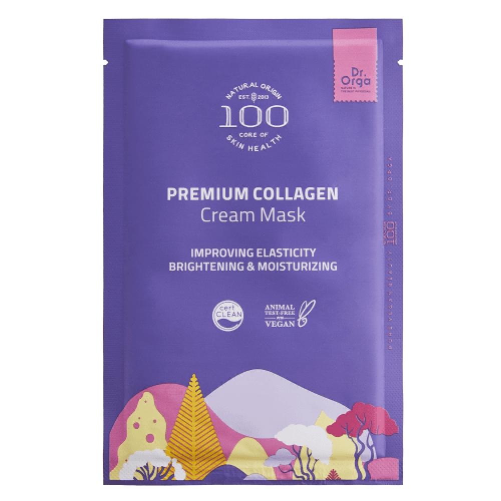 Dr.orga 100 Premium Centella Asiatica Collagen Cream Mask Pack 1 Box 5 Sheets NONE