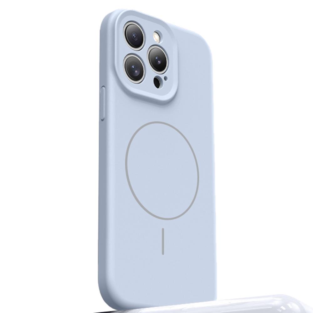 For iPhone 15 Pro Case Compatible with MagSafe Soft Skin-Touch Liquid Silicone+PC Phone Cover