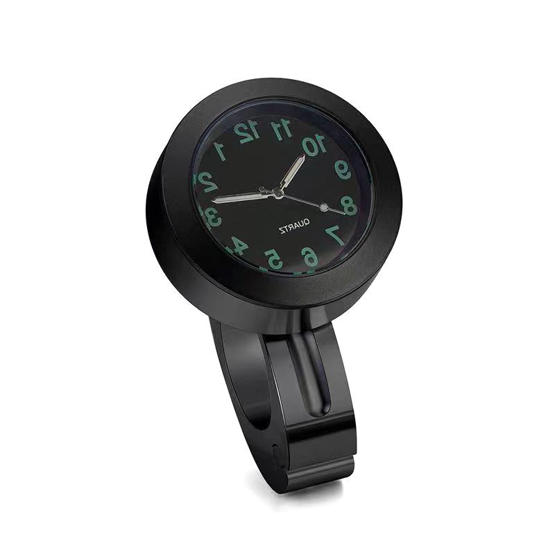 Orologio da manubrio per moto, resistente, con visione notturna, impermeabile, antiurto, con fibbia, universale, da montare sul manubrio della moto.
