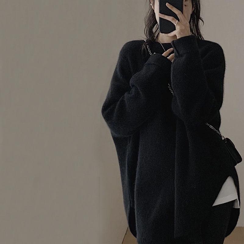 Sweater women's autumn clothing new autumn and winter French chic and beautiful unique knitted base sweater pullover inner top