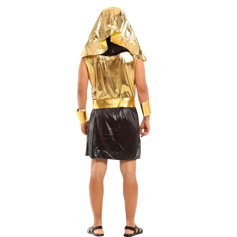 Krawattengefärbte Kleidung für erwachsene Männer und Frauen mit ägyptischem Pharaonenmuster, exotisches, übertriebenes Design, Cosplay-Requisite