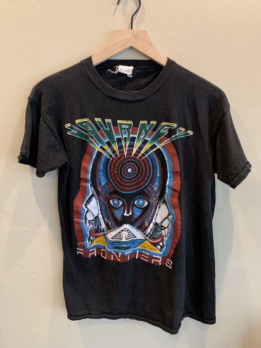 1983 Journey Frontiers Tour Band Cotton Black Unisex T-shirt Reprint VN3495 L