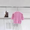 Premium Pink Sequin Bow V-Neck Knit Top – Long Sleeve, Versatile, Youthful Spring Style