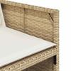 Vidaxl 15-Cz. Garden Furniture Set With Cushions, Beige, PE Rattan