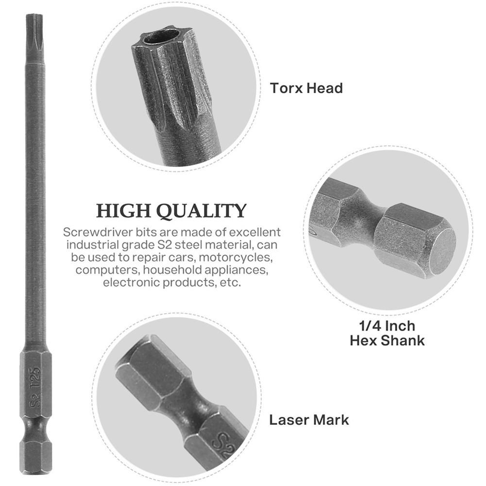 Repair 11pcs Screwdriver Head T6-T40 Replace Security Set