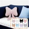 Plush Bow Throw Pillow Modern Cute Aesthetic Soft Multipurpose Decorative Pillow Seat Cushion for Cafe Bed Chair Living Room Car
