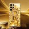 Gold Diamond Gorgeous Exquisite PhoneCase Glass PhoneCase for Samsung Galaxy S26 S25 S24 S23 S22 S21 FE Ultra Plus Dropresistant