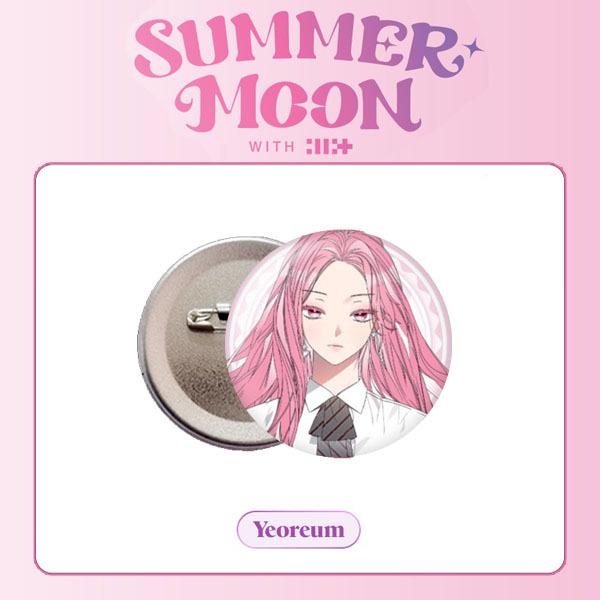 ILLIT "SUNNER MOON" Cartoon Mirror Keychain Tinplate Badge Gift