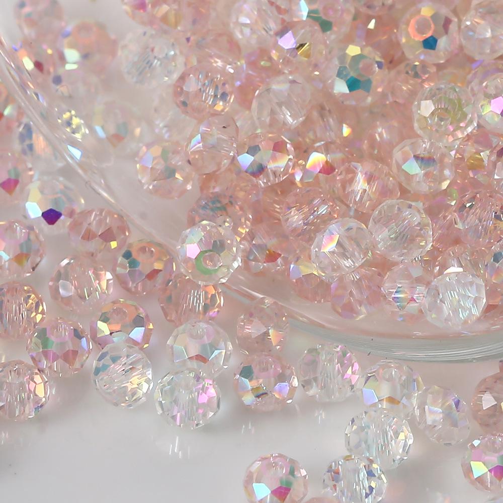 Seven-Color Iridescent Glass Crystal Beads for DIY Jewelry