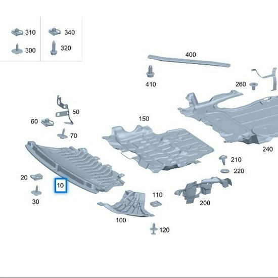 Mercedes-Benz W213 E260L Front Radiator Lower Shield (2135200900)