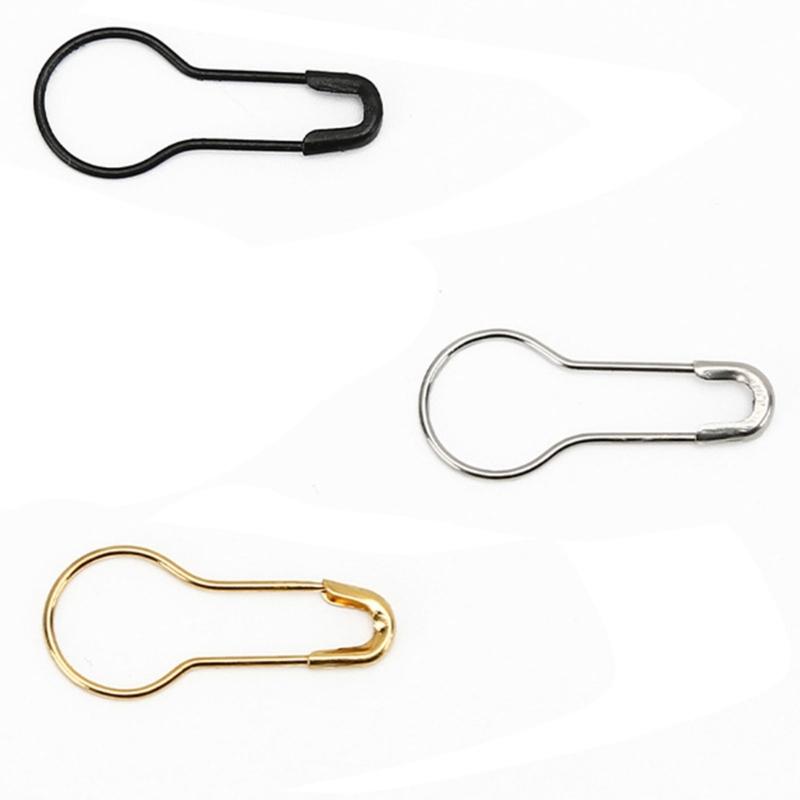 1000Pcs Gourd Shape Safety Pin Metal Knitting Locking Marker Clip Clothing Label Fastener Pin for Stitching Sewing Craft