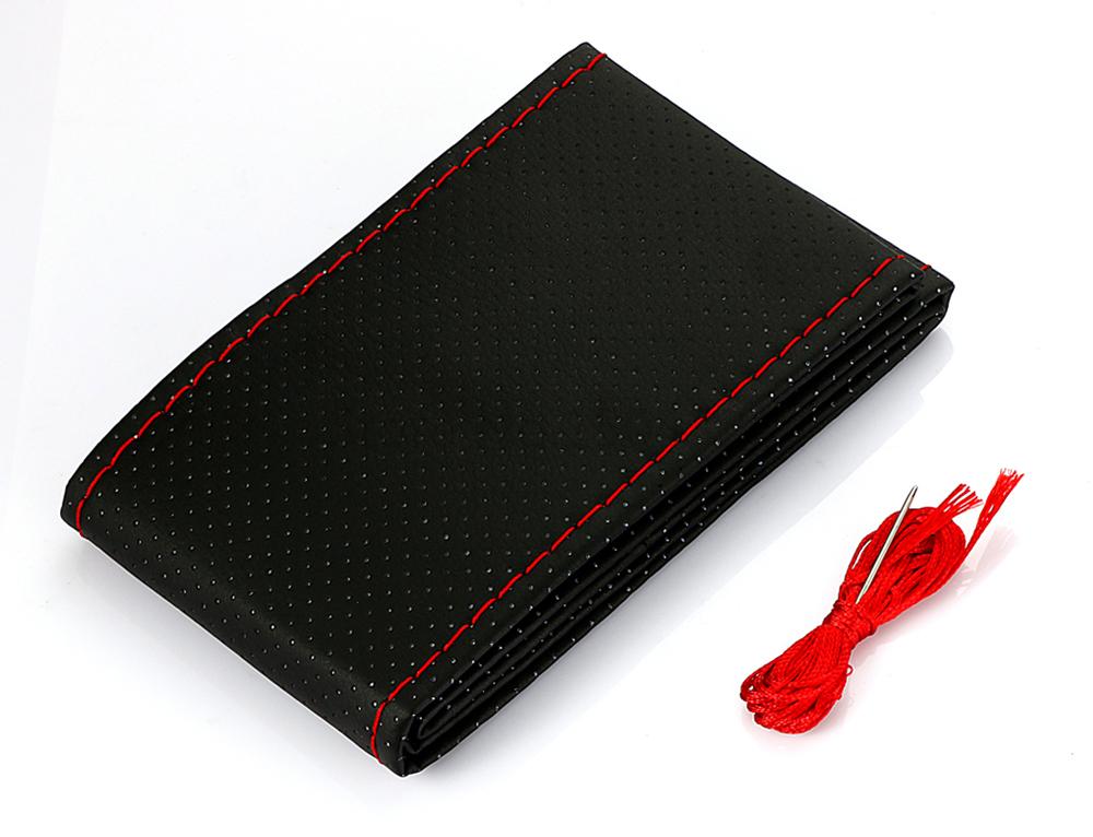 Car Steering Wheel Cover Ultrafine Fiber Leather Hand Sewing DIY Steering-wheel Covers For Ford Focus 2 3 Kia Benz Smart Nissan