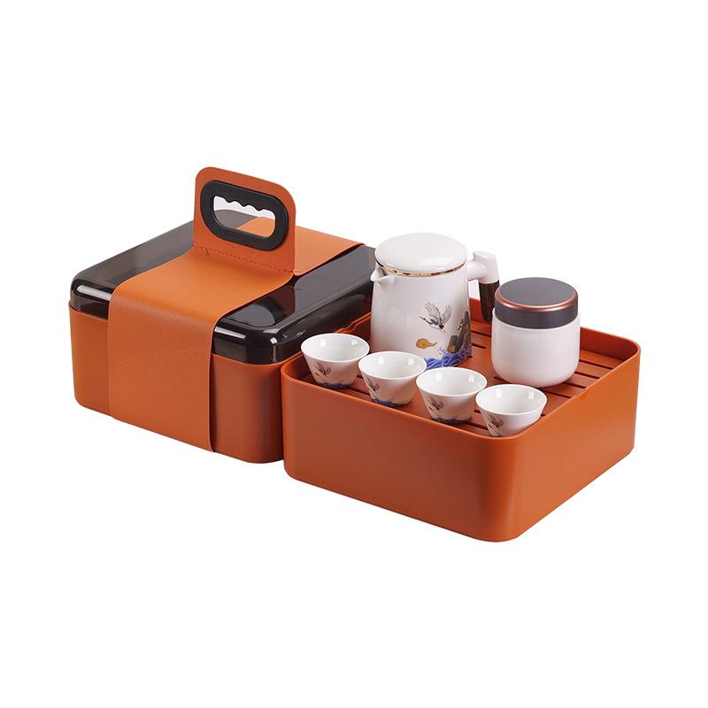 Ceramic Kuaike Cup One Pot Four Cups Outdoor Portable Travel Kung Fu Tea Set Gift Order