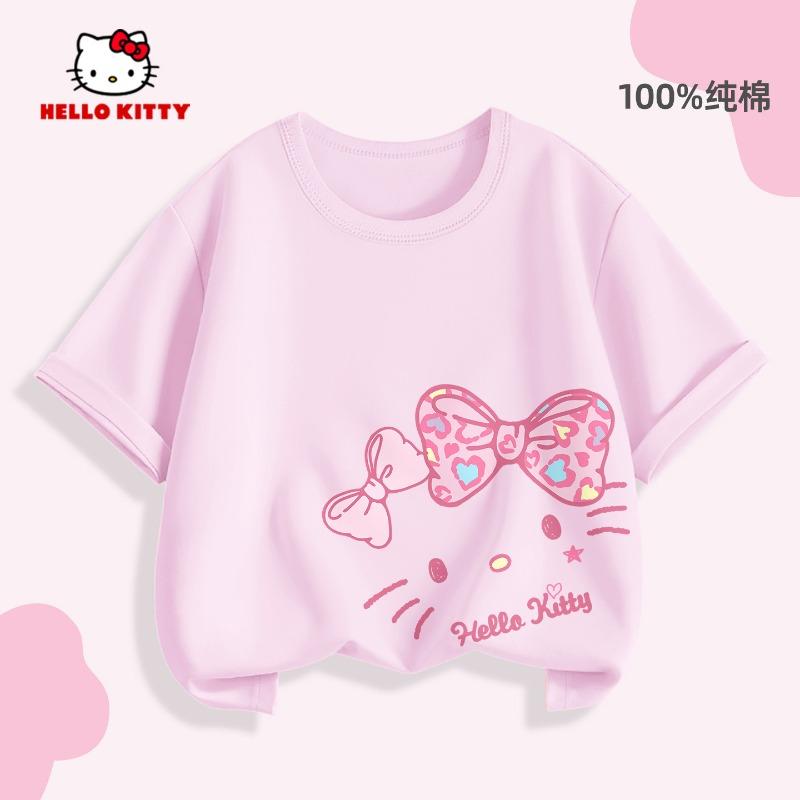 2026 Summer Children s T-shirt Soft Cute Hello Kitty Cartoon 110