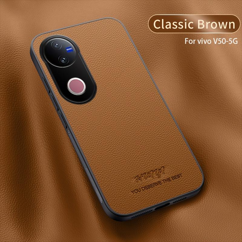 For VIVO V50 V40 LITE Case Luxury Leather Matte Business Style Case For VIVO V50 V40 Pro Shockproof Bumper Funda
