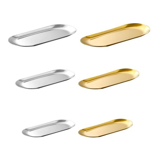 Placă de grătar din oțel inoxidabil, strălucire în oglindă, de calitate alimentară, sigură pentru mașina de spălat vase, gustare multifuncțională, desert, servire de mâncare cu legume