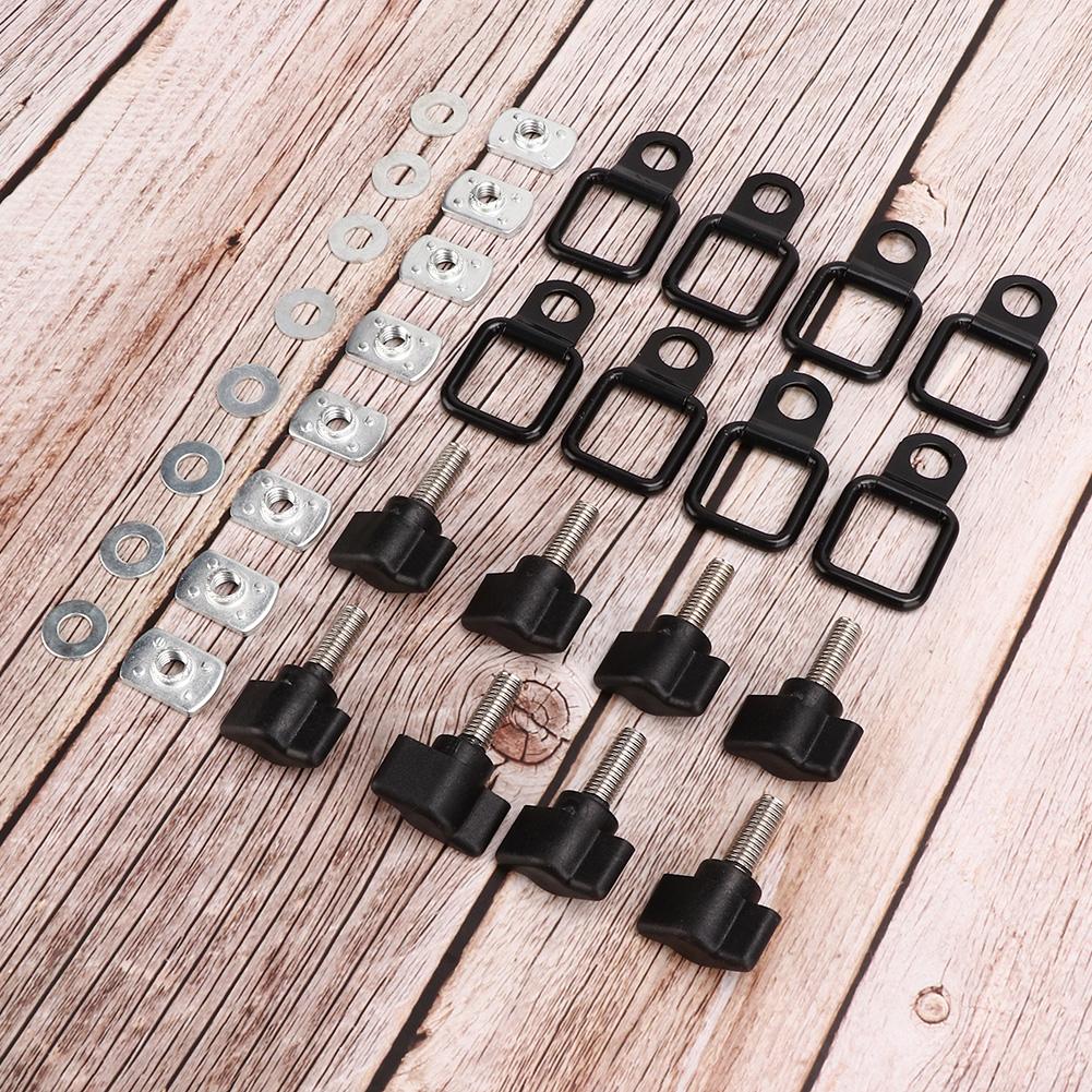 Hardtop Quick Removal Thumb Screw Fastener Kit Tie Down D Rings Anchors Fit for  Jeep Wrangler