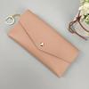 Women's Versatile Clutch Wallet: Portable, Stylish, Solid Color, Snap Button, Multiple Card Slots, Phone Holder.