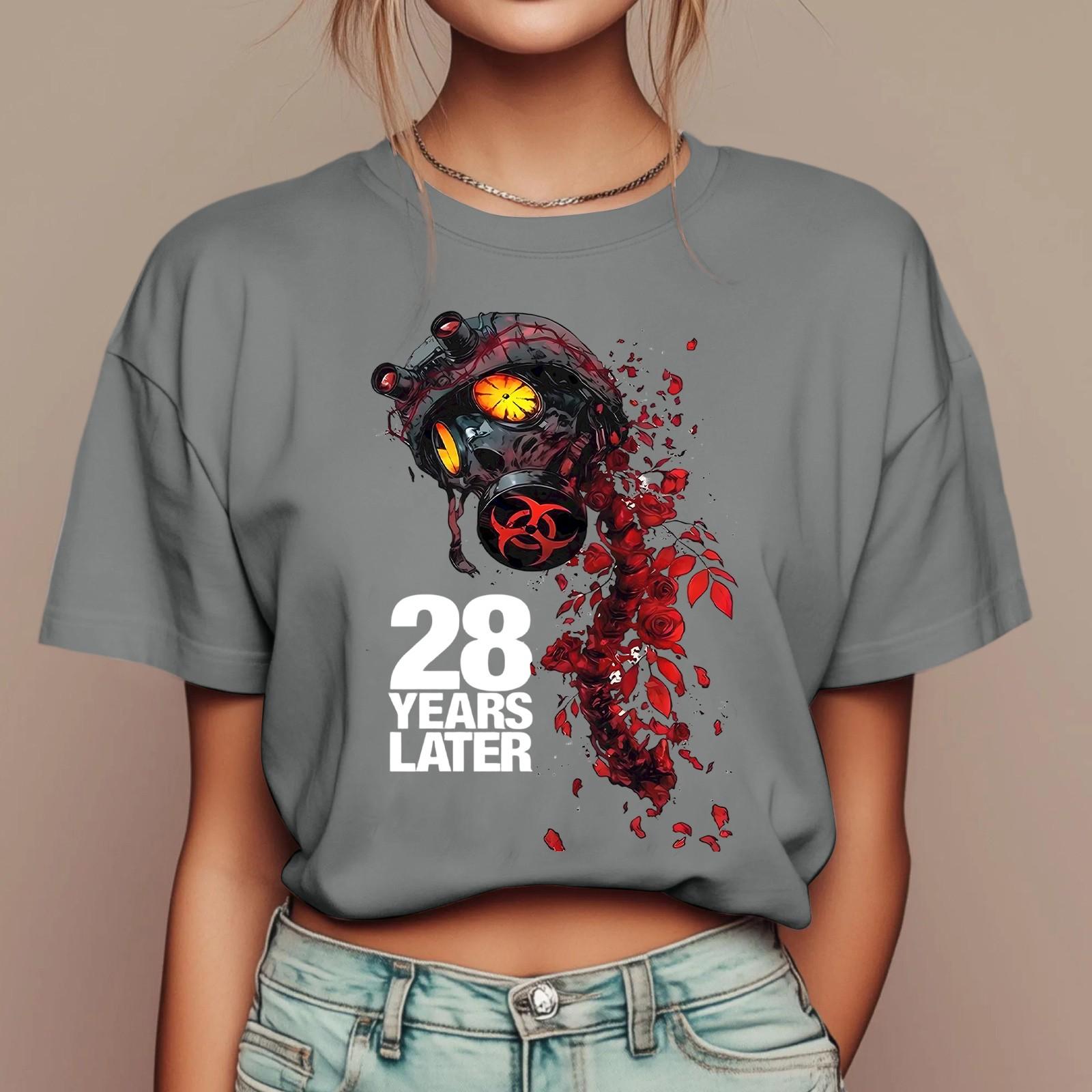 

Женские повседневные футболки с принтом для фестиваля, с коротким рукавом, с цветочным коротким рукавом, с круглым вырезом, ретро, с коротким рукавом, летние, повседневные топы S