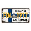 Retro Car 2D Metal Sign, Aluminum Wall Decor 15x30cm