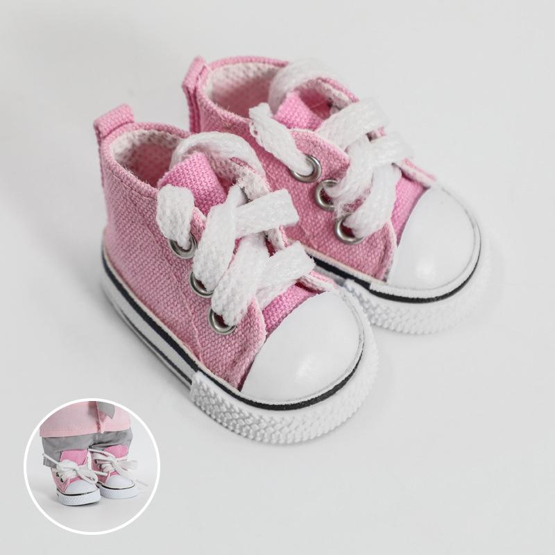 1Pc Cotton Doll Shoes Simple Sports Canvas Shoes Doll Shoes Labubu Accessories