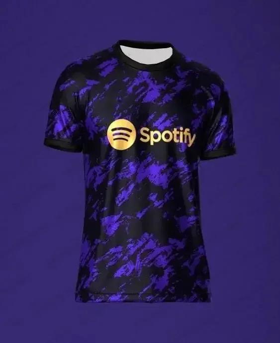 Maglia da Calcio Edizione Speciale Estate Barcellona Uomo Donna Comoda Traspirante Asciugatura Rapida Magliette per Allenamento Moto